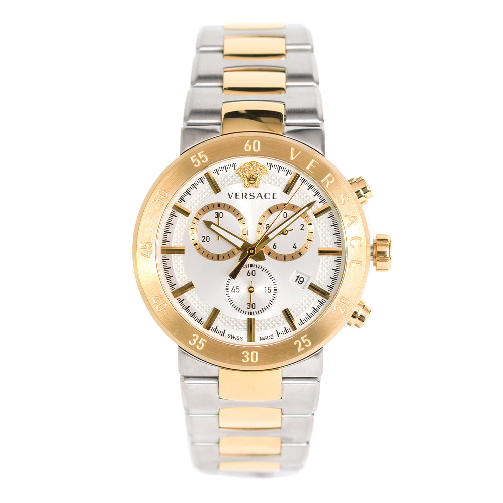 Versace Urban Mystique Chronograph 43mm Stainless Steel Band