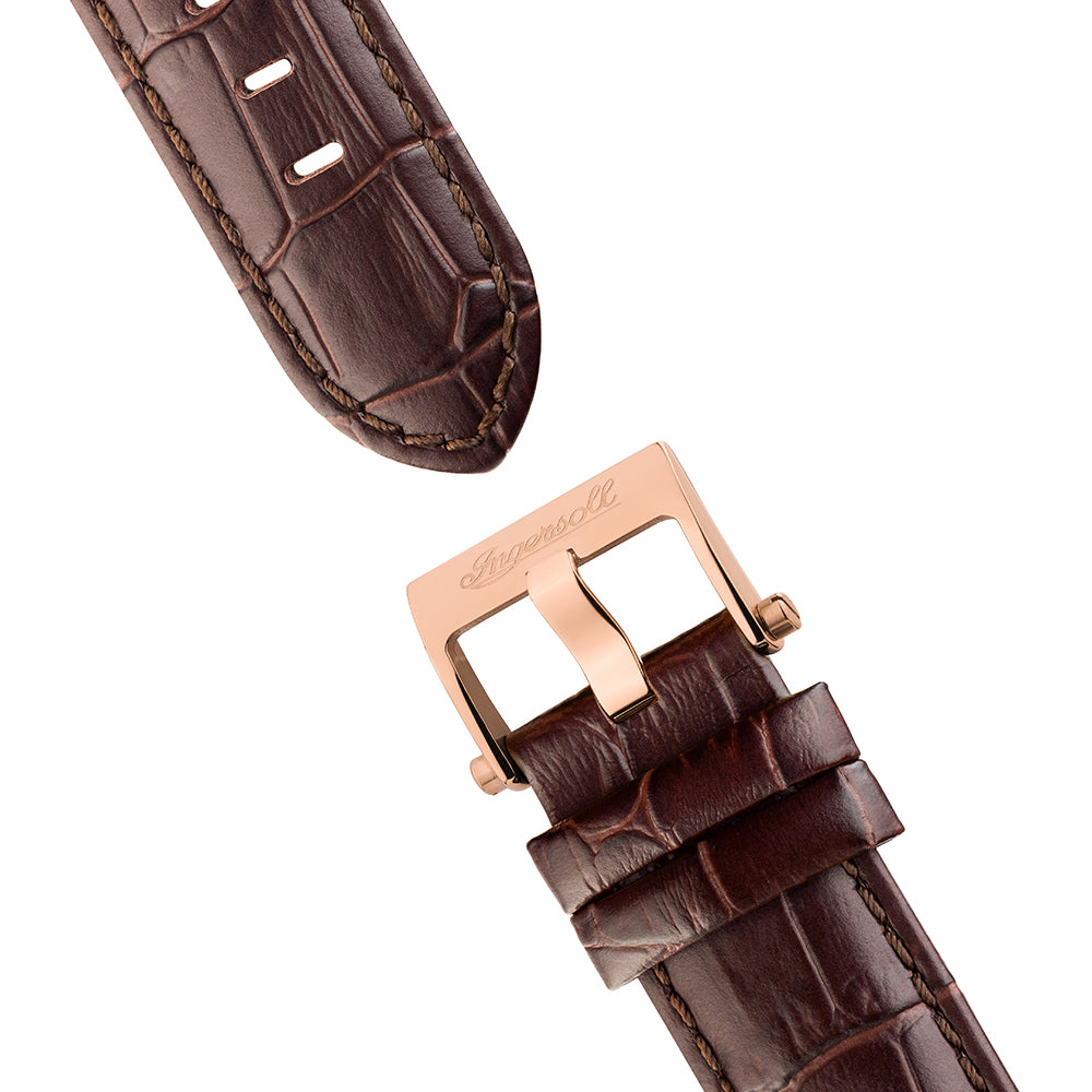 Leather Watch Band Ingersoll Strap Ingersoll Vert Automatic 43 Mm